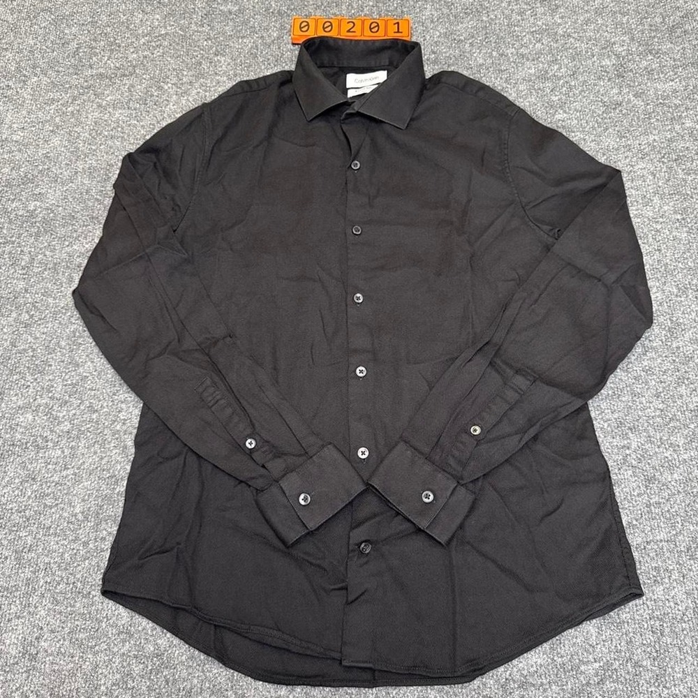 Black Calvin Klein Extra slim fit stretch button-up shirt. 15 1/2.